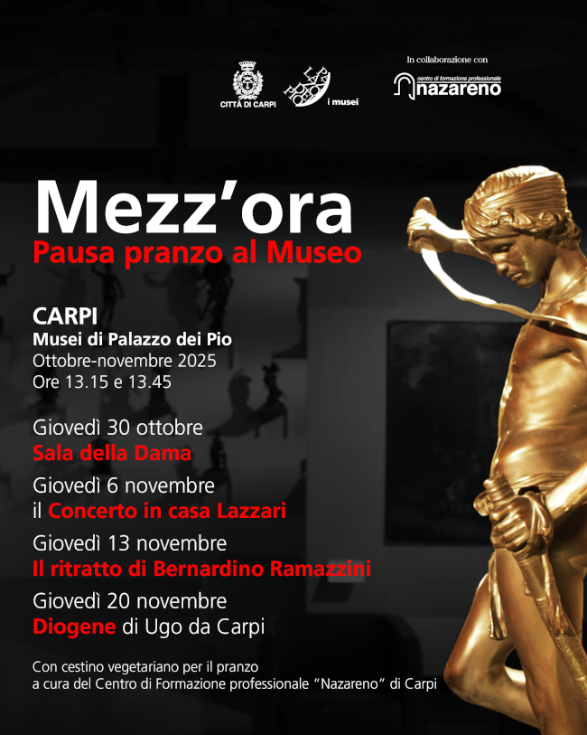 locandina Mezz'ora. Pausa pranzo al Museo con...la  <b>Sala della Dama</b>